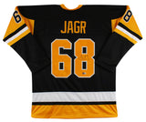 Jaromir Jagr Authentic Signed Black Pro Style Jersey w Yellow #s Autographed BAS