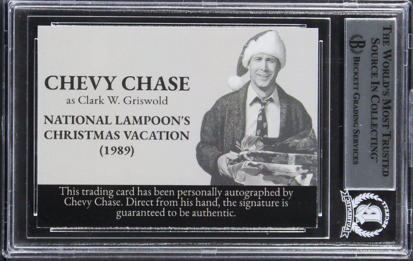 Chevy Chase Christmas Vacation Signed Griswold Custom Trading Card BAS Slabbed 5