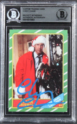 Chevy Chase Christmas Vacation Signed Griswold Custom Trading Card BAS Slabbed 6