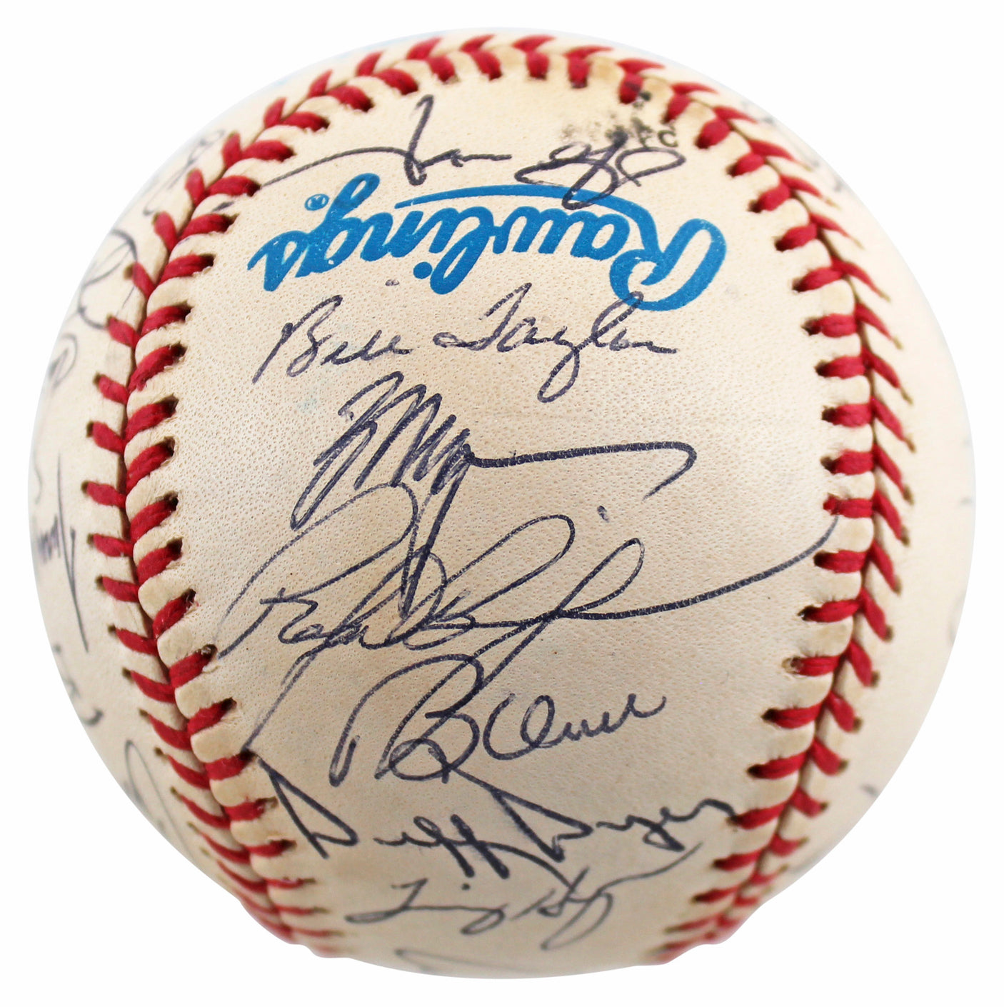 1997 A's (32) Giambi, Howe, Spiezio, Grieve +28 Signed Oal Baseball BAS #AC01907