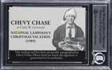 Chevy Chase Christmas Vacation Signed Griswold Custom Trading Card BAS Slabbed 8