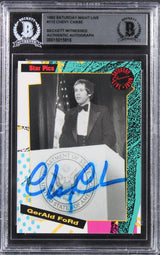 Chevy Chase Authentic Signed 1992 Saturday Night Live #112 Card BAS Slabbed