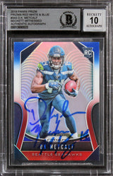 Seahawks DK Metcalf Signed 2019 Panini Prizm RW&B #343 RC Auto 10! BAS Slabbed