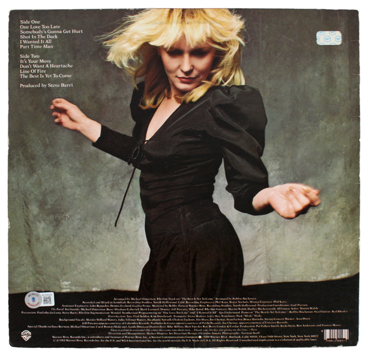 Patty Weaver "To Hugenburg Family" Authentic Signed Album Cover BAS #BG90649