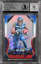 Seahawks DK Metcalf Signed 2019 Panini Prizm RW&B #343 RC Auto 10! BAS Slabbed