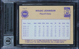 Lakers Magic Johnson Authentic Signed 1986 Star #4 Card Auto 10! BAS Slabbed