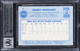 Bucks Sidney Moncrief Signed 1984 Star All-Star Game #8 Card Auto 10! BAS Slab
