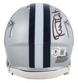 Cowboys Randy White "HOF 94" Signed Silver Speed Mini Helmet BAS Witnessed