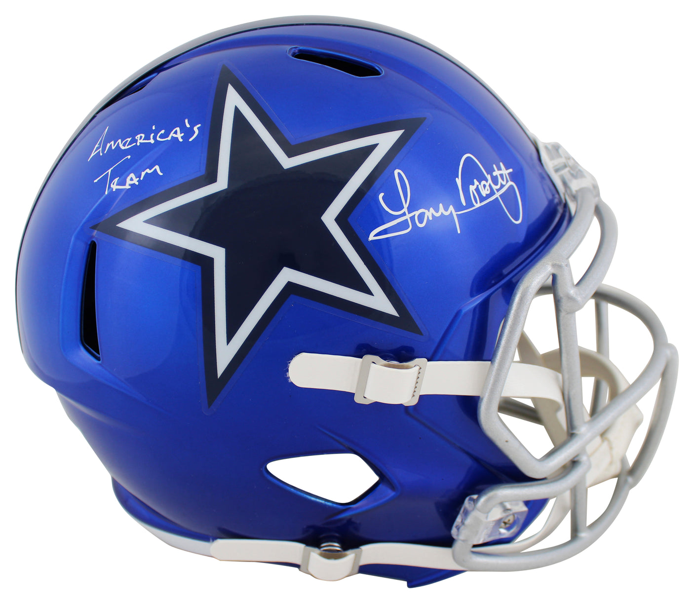 Patriots Randy Moss "SCH HOF 18" Signed Speed Flex Full Size Helmet BAS Witness