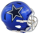 Patriots Randy Moss "SCH HOF 18" Signed Speed Flex Full Size Helmet BAS Witness
