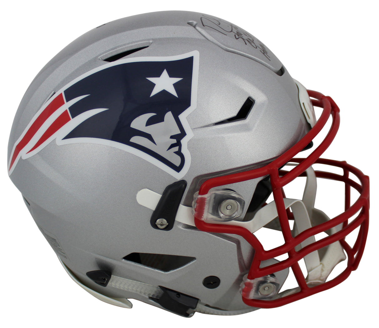 Patriots Randy Moss "SCH HOF 18" Signed Speed Flex Full Size Helmet BAS Witness