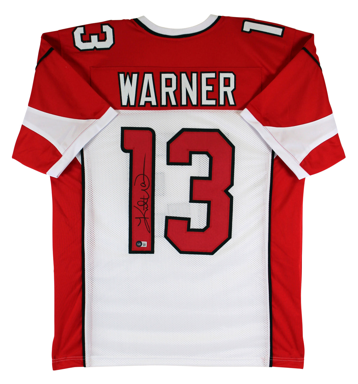 Kurt Warner Authentic Signed White Pro Style Jersey Autographed BAS Witnessed