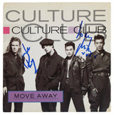 Mikey Craig & Roy Hay Culture Club Signed Move Away 45 RPM Album Cover BAS