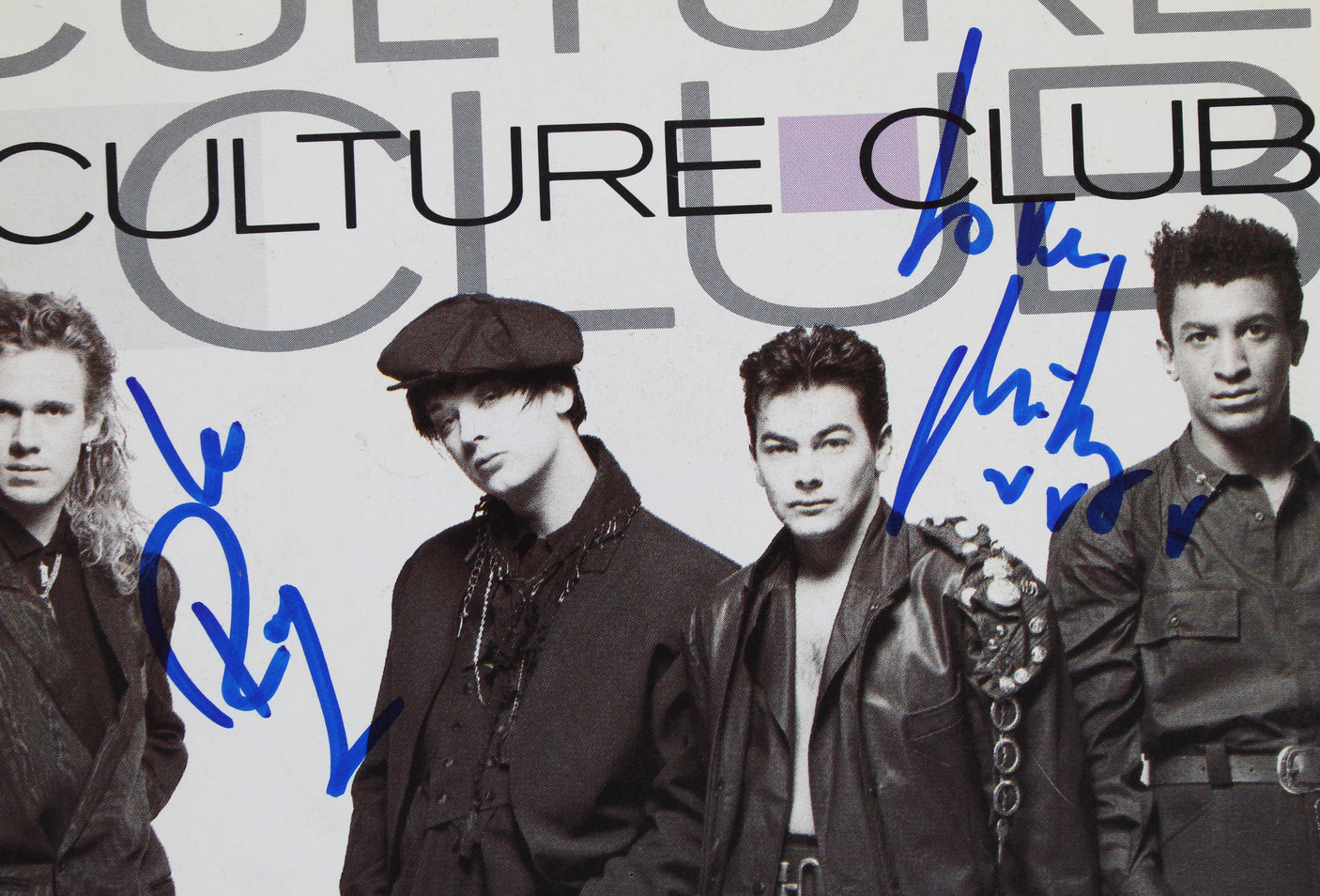 Mikey Craig & Roy Hay Culture Club Signed Move Away 45 RPM Album Cover BAS