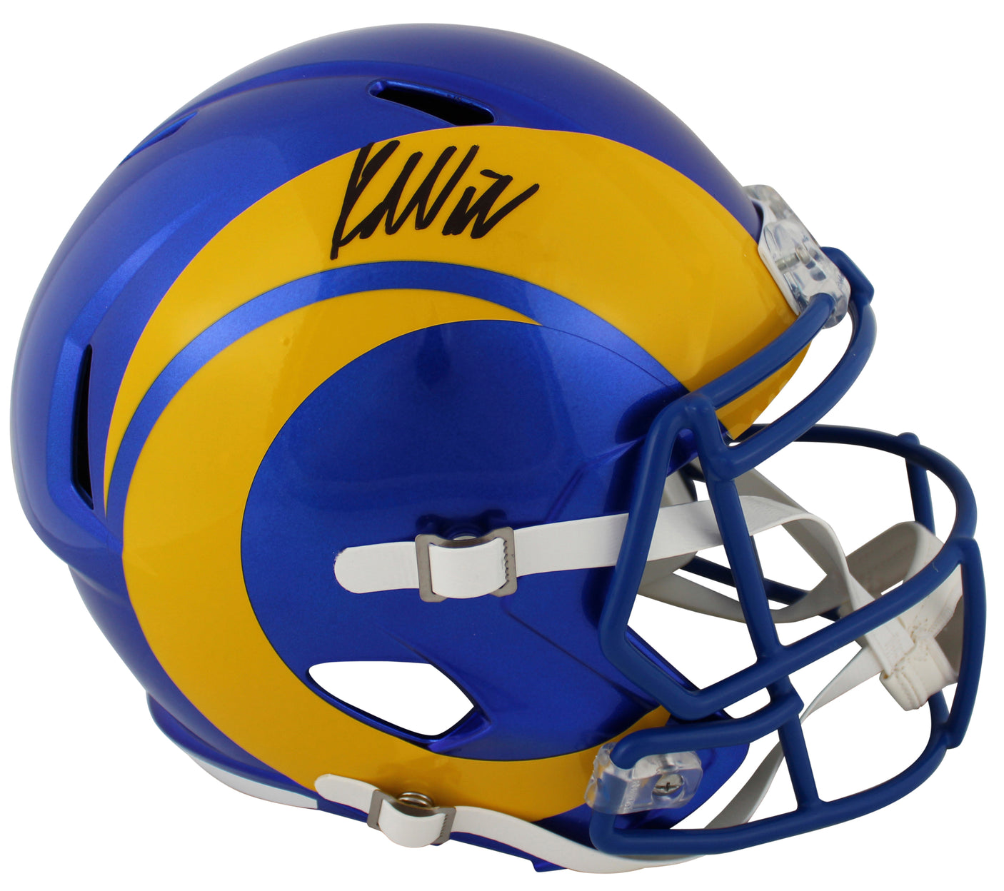Rams Kyren Williams Authentic Signed Full Size Speed Rep Helmet w/ Case BAS