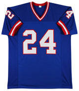 Ottis Anderson "SB XXV MVP" Authentic Signed Blue Pro Style Jersey BAS Witnessed