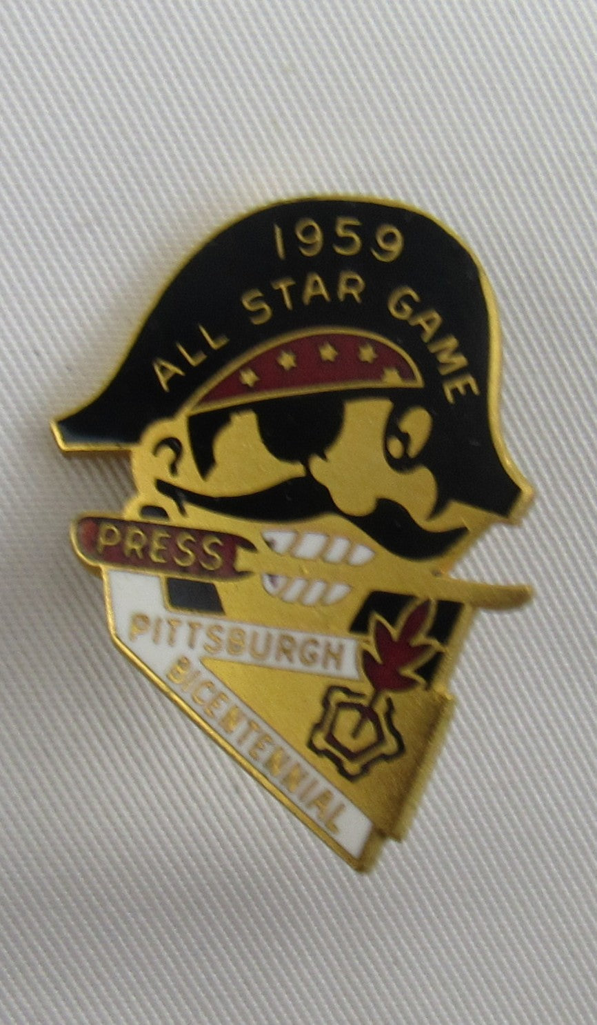 1959 Pittsburgh Pirates Press All Star Game Baseball Pin