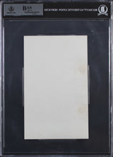 Alec Guinness "Star Wars, Good Wishes 1978" Signed B&W 5x8 Photo BAS Slabbed