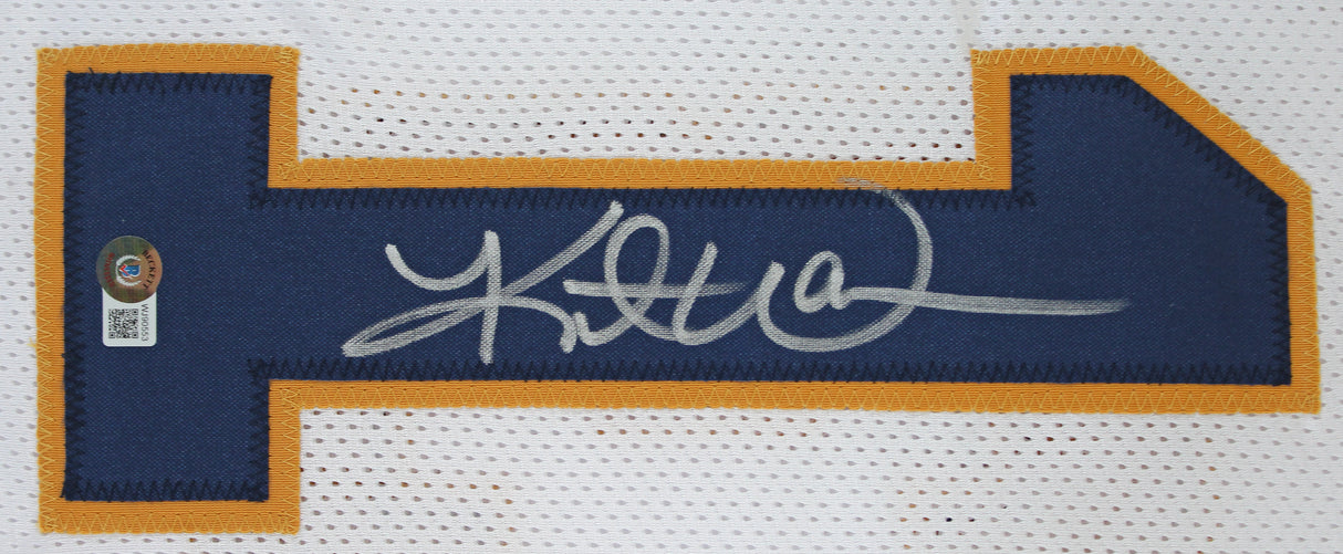 Kurt Warner Authentic Signed White Pro Style Jersey Autographed BAS Witnessed 2
