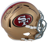 49ers Patrick Willis & Navorro Bowman Signed F/S Speed Rep Helmet w Case BAS W 2