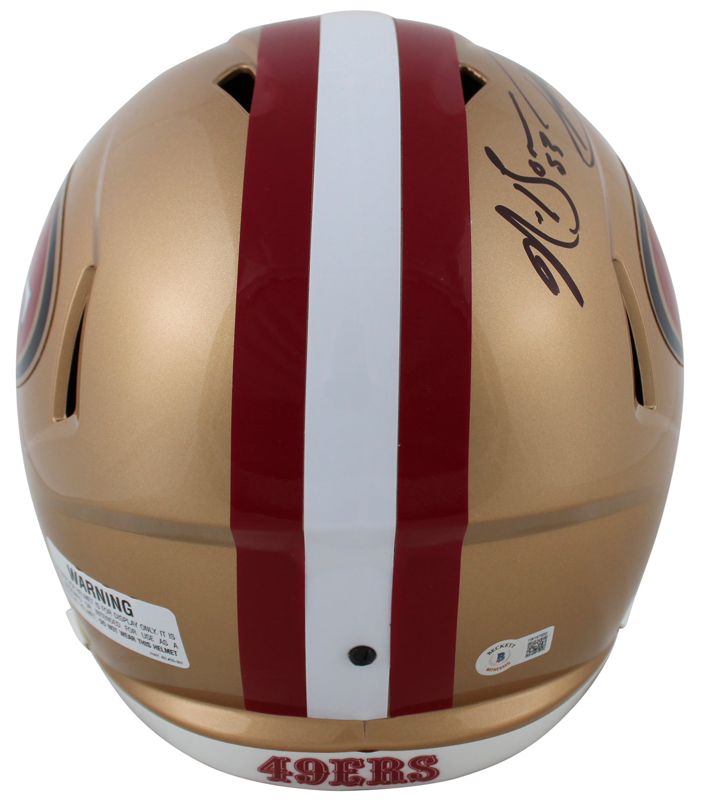 49ers Patrick Willis & Navorro Bowman Signed Full Size Speed Rep Helmet BAS W 2