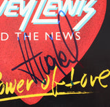 Huey Lewis And The News Signed The Power Of Love 45 RPM Album Cover BAS #BF88851