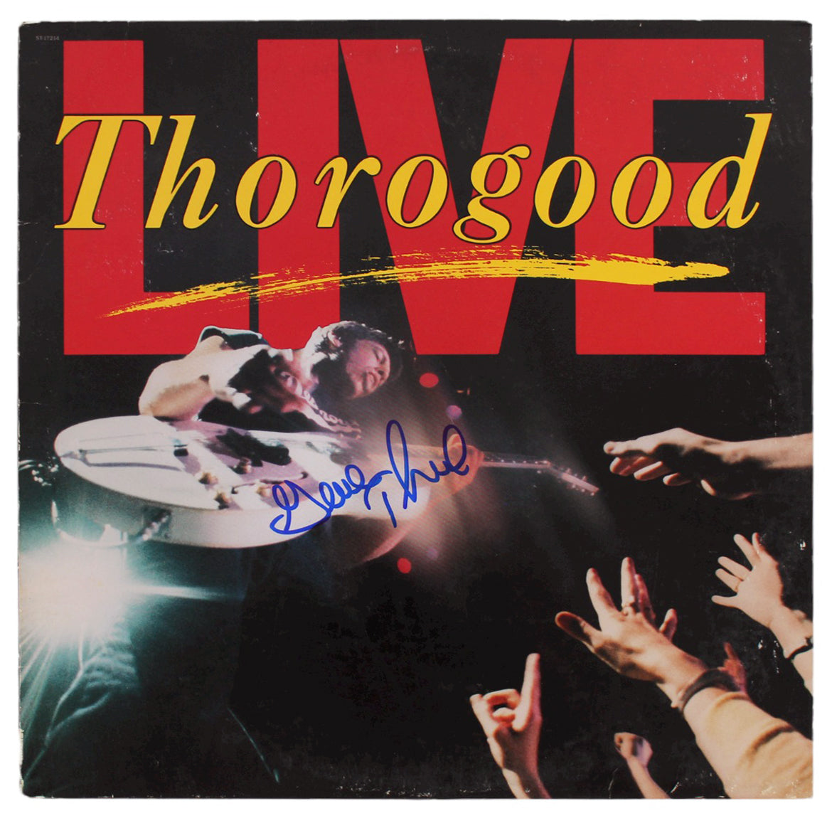 George Thorogood Authentic Signed Thorogood Live Album Cover BAS #BG90667
