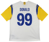 Rams Aaron Donald Authentic Signed White Nike Game Jersey BAS Witnessed