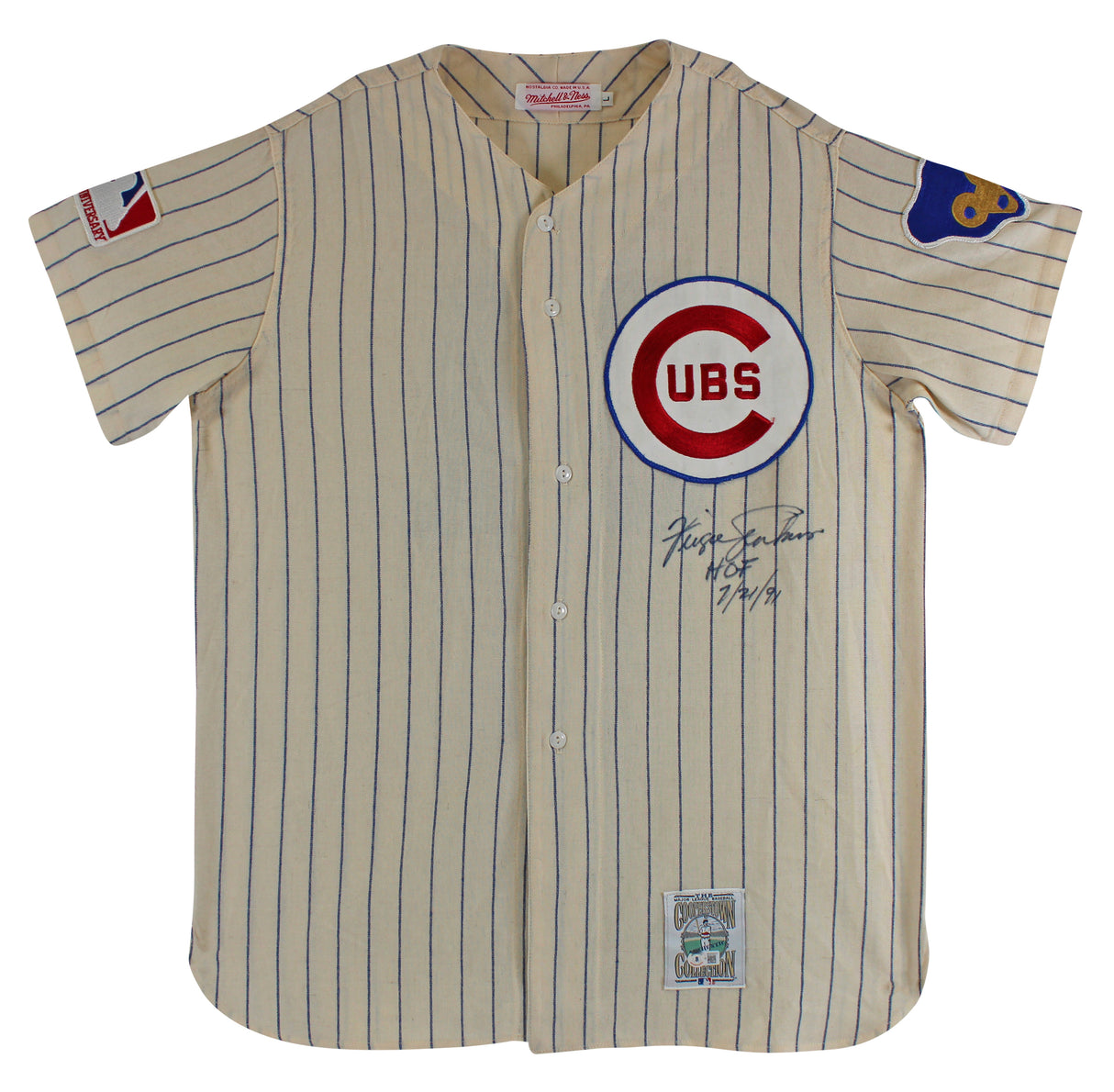 Cubs Fergie Jenkins "HOF 7/21/91" Signed Pinstripe CC M&N Jersey BAS #BD20037