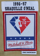 Lakers Shaquille O'Neal Authentic Signed Gold M&N 75th Anniversary Jersey BAS W