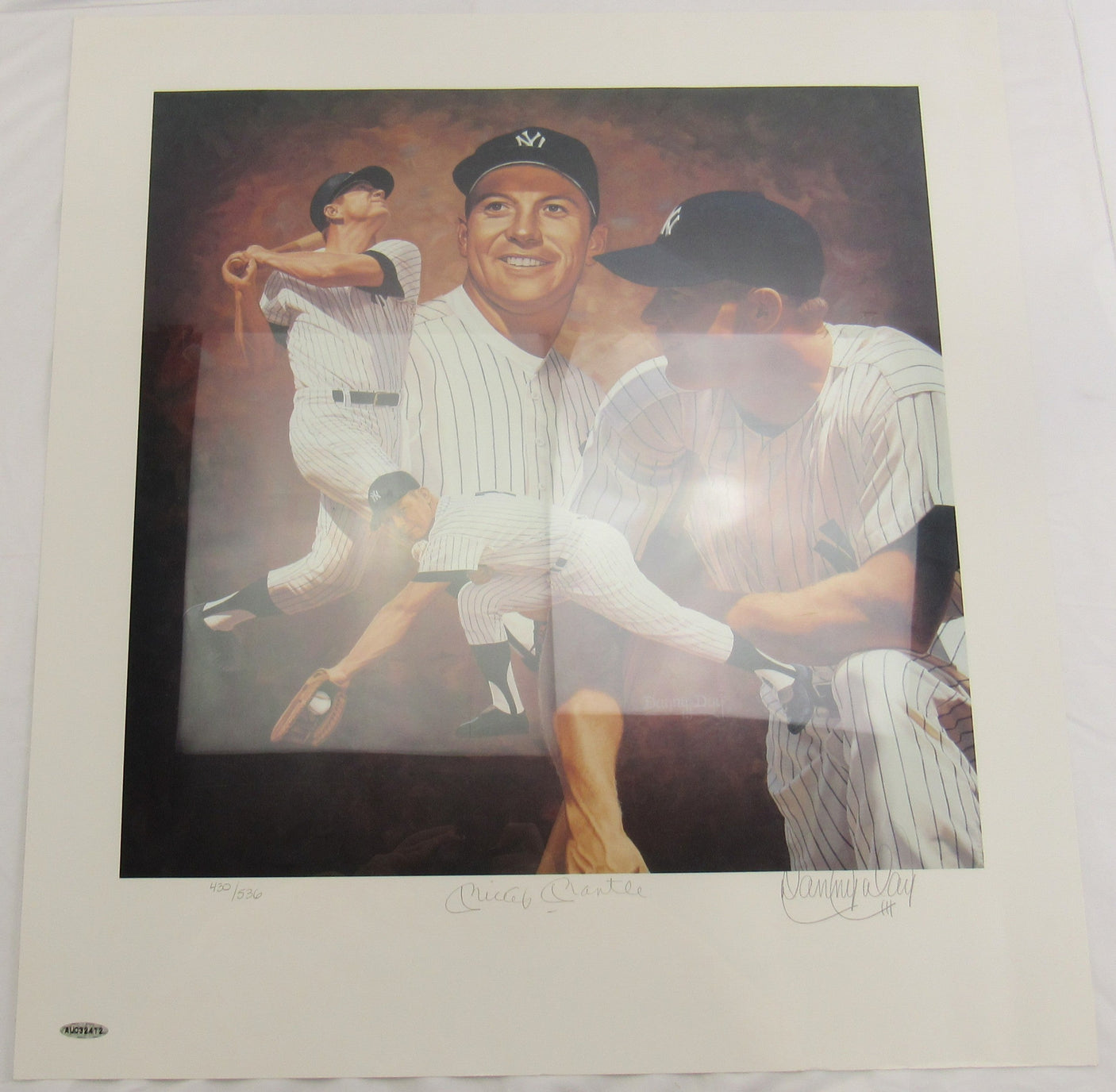 Mickey Mantle Danny Day Signed Artwork #430/536 Upper Deck AU32412
