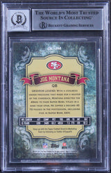 49ers Joe Montana Signed 2013 Topps Gridiron Legends #GLJM Card Auto 10 BAS Slab