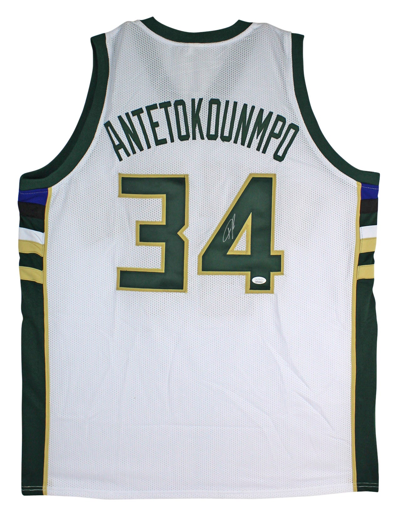 Bucks Giannis Antetokounmpo Authentic Signed White Jersey Autographed JSA