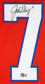 John Elway Authentic Signed Orange Pro Style Jersey Autographed BAS Witnessed