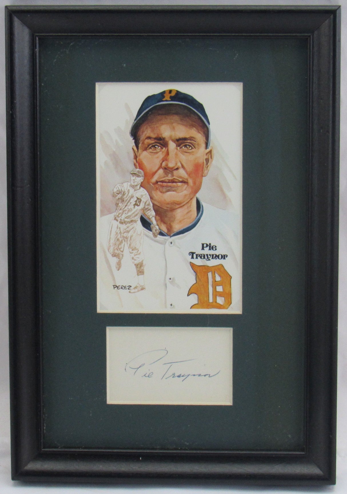 Pie Traynor Signed Framed Cut JSA P92225