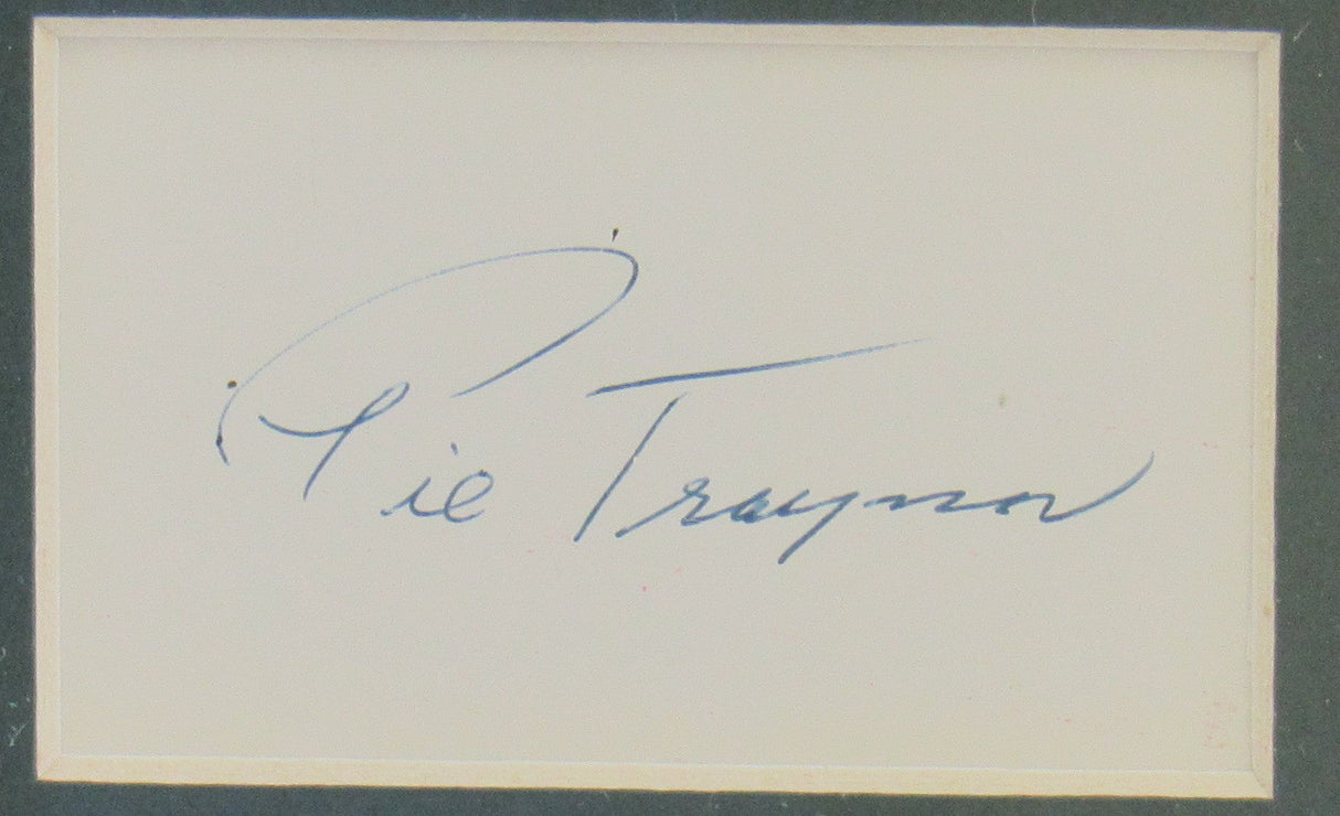 Pie Traynor Signed Framed Cut JSA P92225
