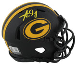 Packers Aaron Jones Authentic Signed Eclipse Speed Mini Helmet BAS Witnessed
