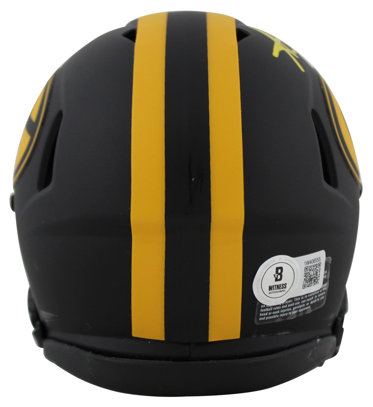 Packers Aaron Jones Signed Eclipse Speed Mini Helmet W/ Case BAS Witnessed