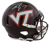 Virginia Tech Michael Vick Authentic Signed Full Size Speed Rep Helmet BAS Wit