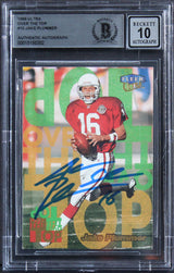 Cardinals Jake Plummer Signed 1999 Ultra Over The Top #15 Card Auto 10! BAS Slab