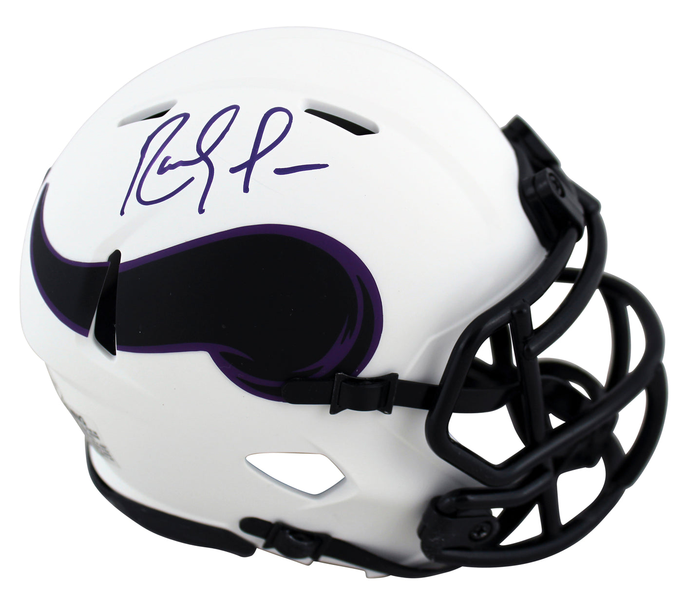 Vikings Randy Moss Authentic Signed Lunar Speed Mini Helmet BAS Witnessed