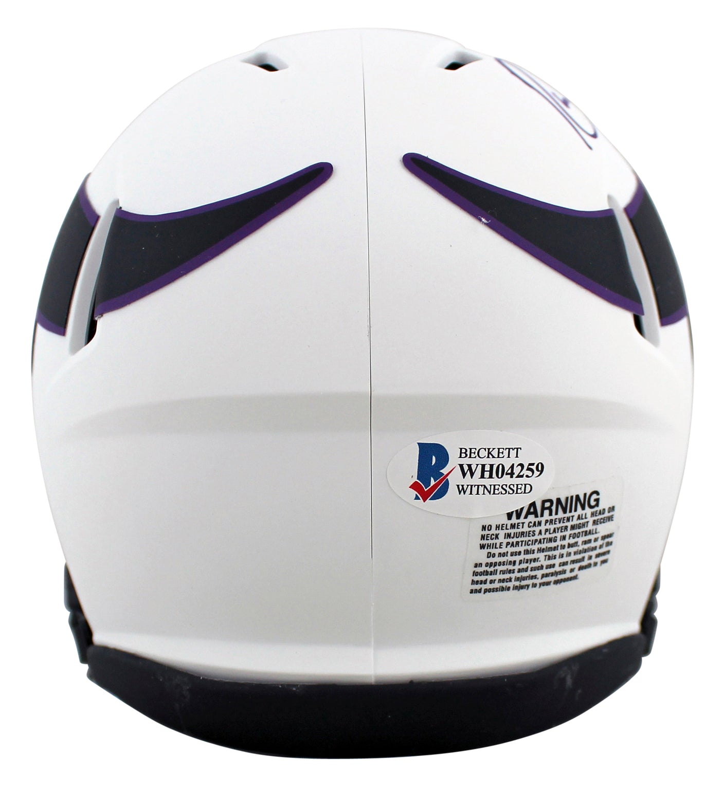 Vikings Randy Moss Authentic Signed Lunar Speed Mini Helmet BAS Witnessed