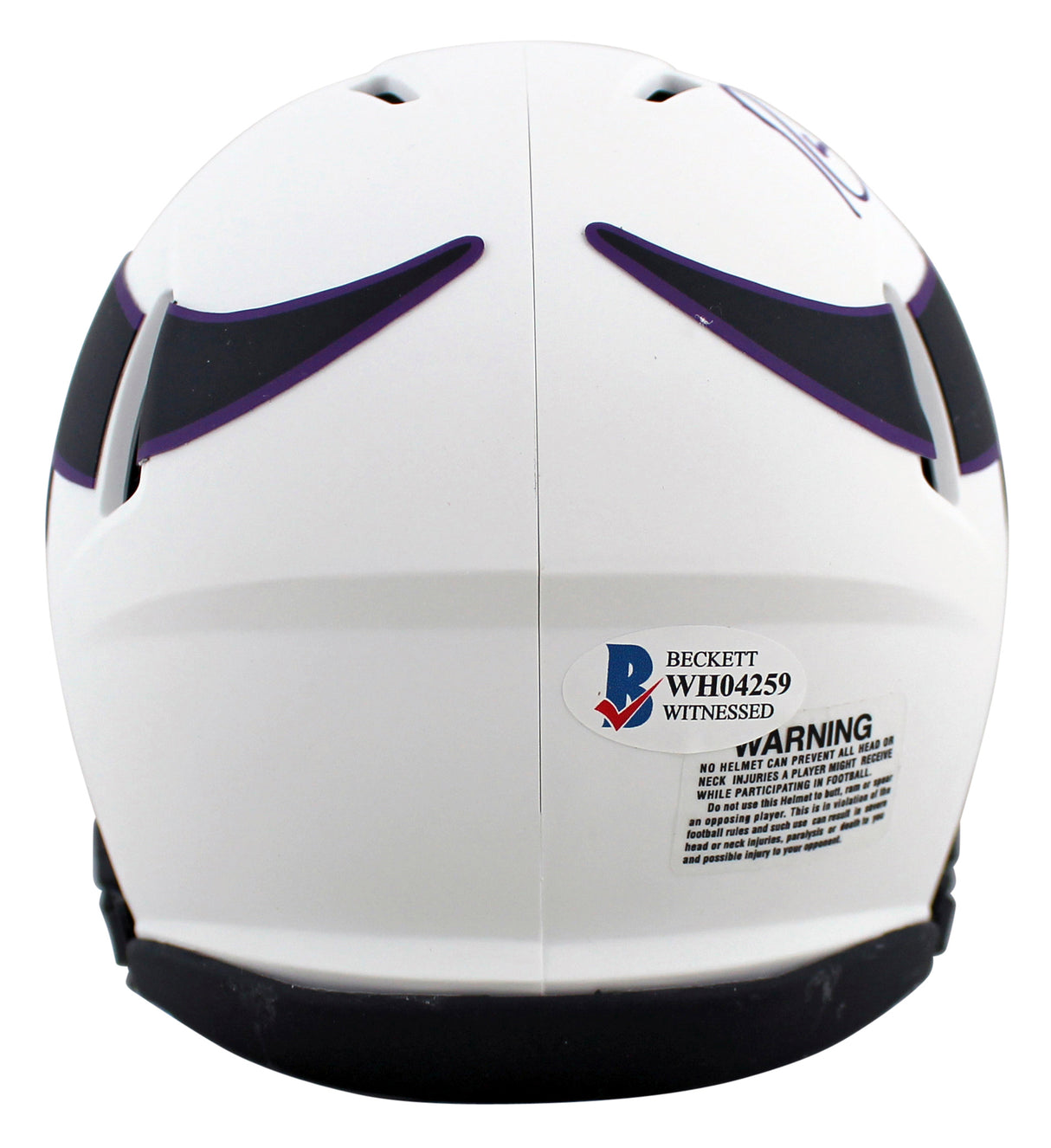 Vikings Randy Moss Authentic Signed Lunar Speed Mini Helmet BAS Witnessed
