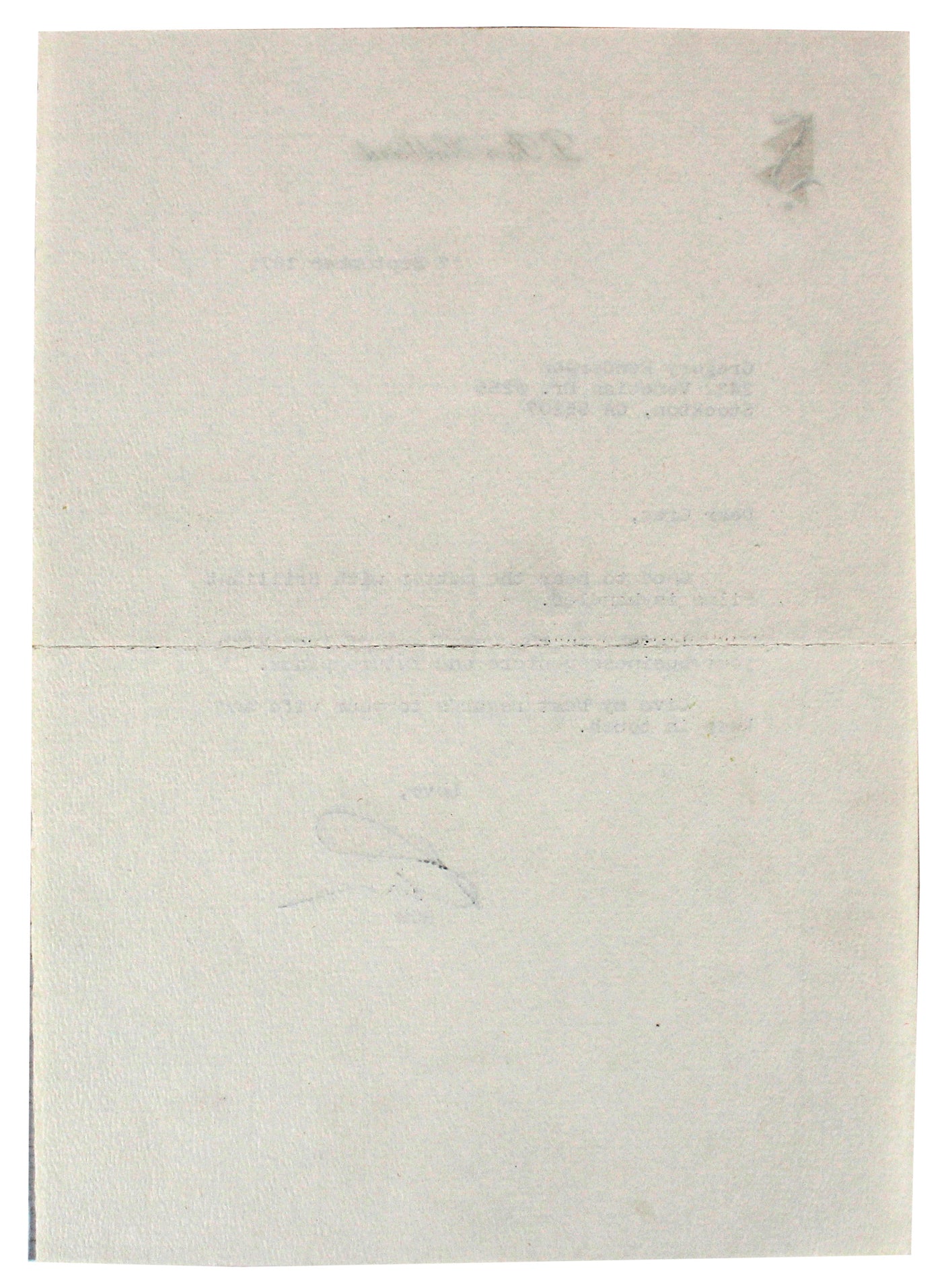 L. Ron Hubbard Scientology Signed 7x10 1979 Letter on Personal Letterhead BAS