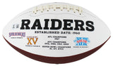 Raiders Michael Mayer Signed White Panel Logo Football W/ Case BAS Witnessed
