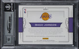 Magic Johnson Signed 2017 Panini Nat Treasures #ADM7 #9/99 Card Auto 10 BAS Slab