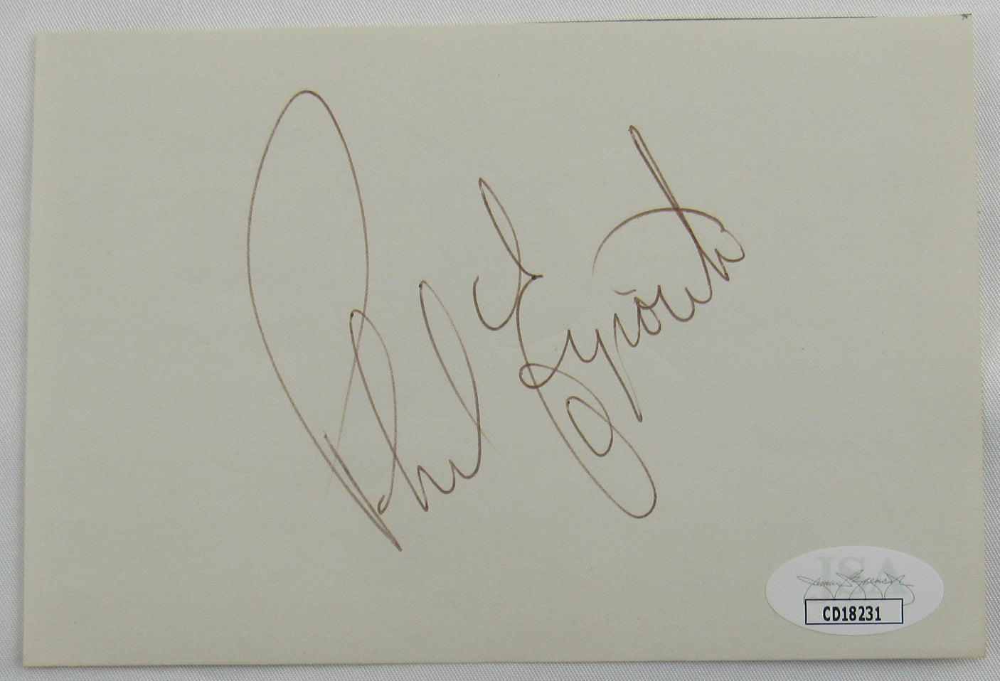 Phil Esposito Signed Auto 3.5x5.5 Index Card CD18231