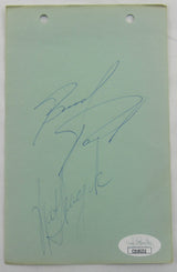Brad Park Walt Tkaczuk Signed Auto 4x6 Notepad Paper CD18232