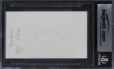 Tony Curtis Some Like It Hot Authentic Signed 3x5 Index Card BAS Slabbed