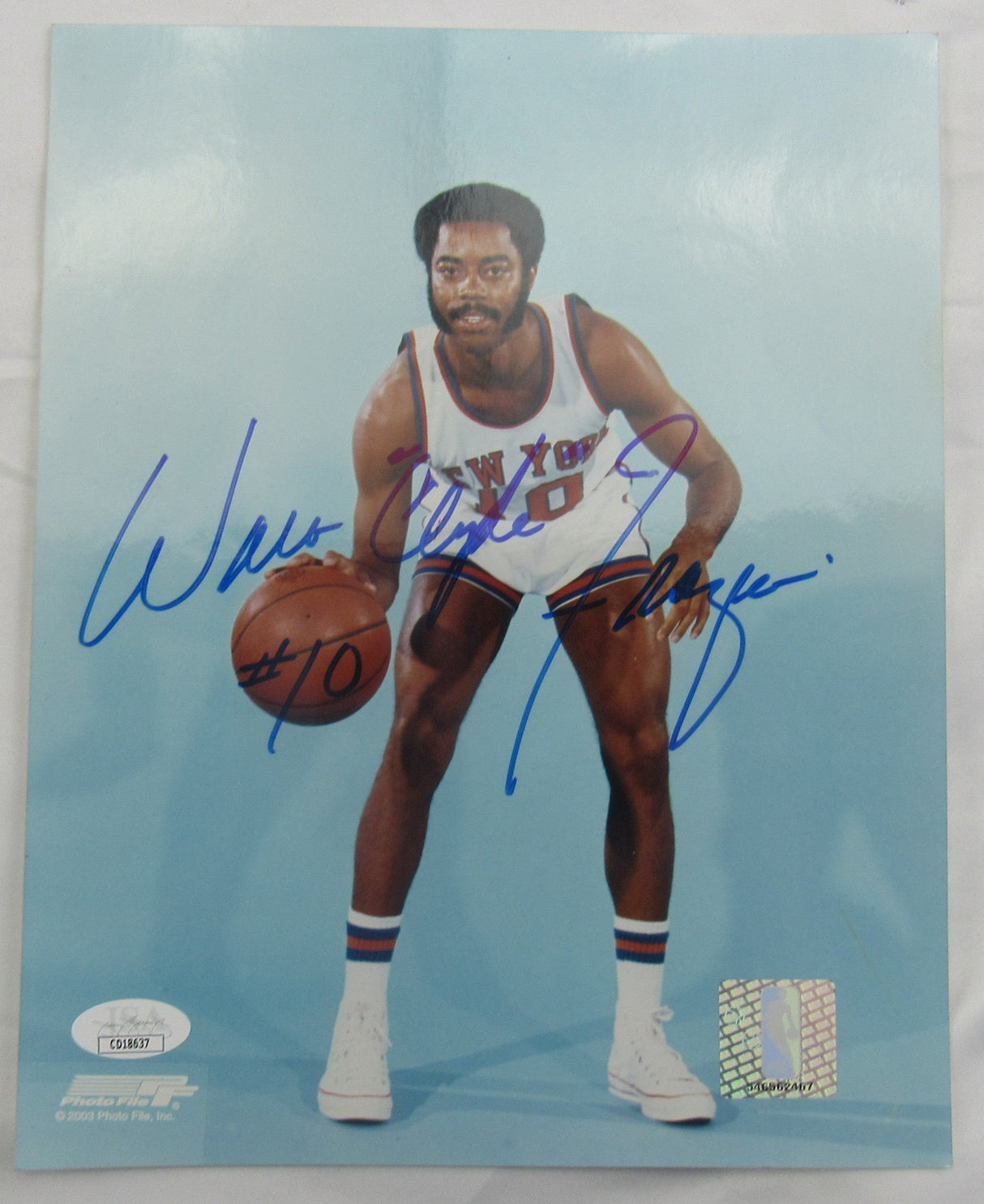 Walt Frazier Signed Auto 8x10 Photo JSA CD18637